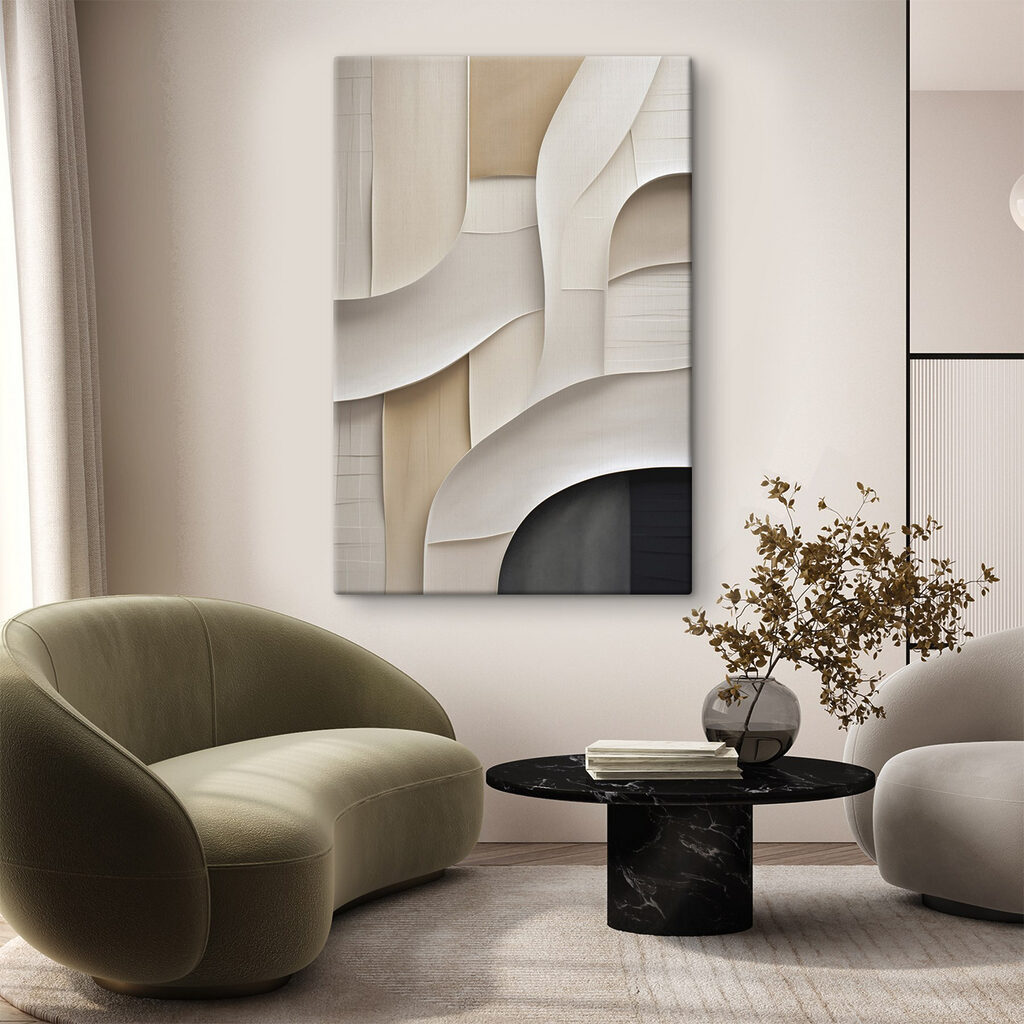 White and brown wall