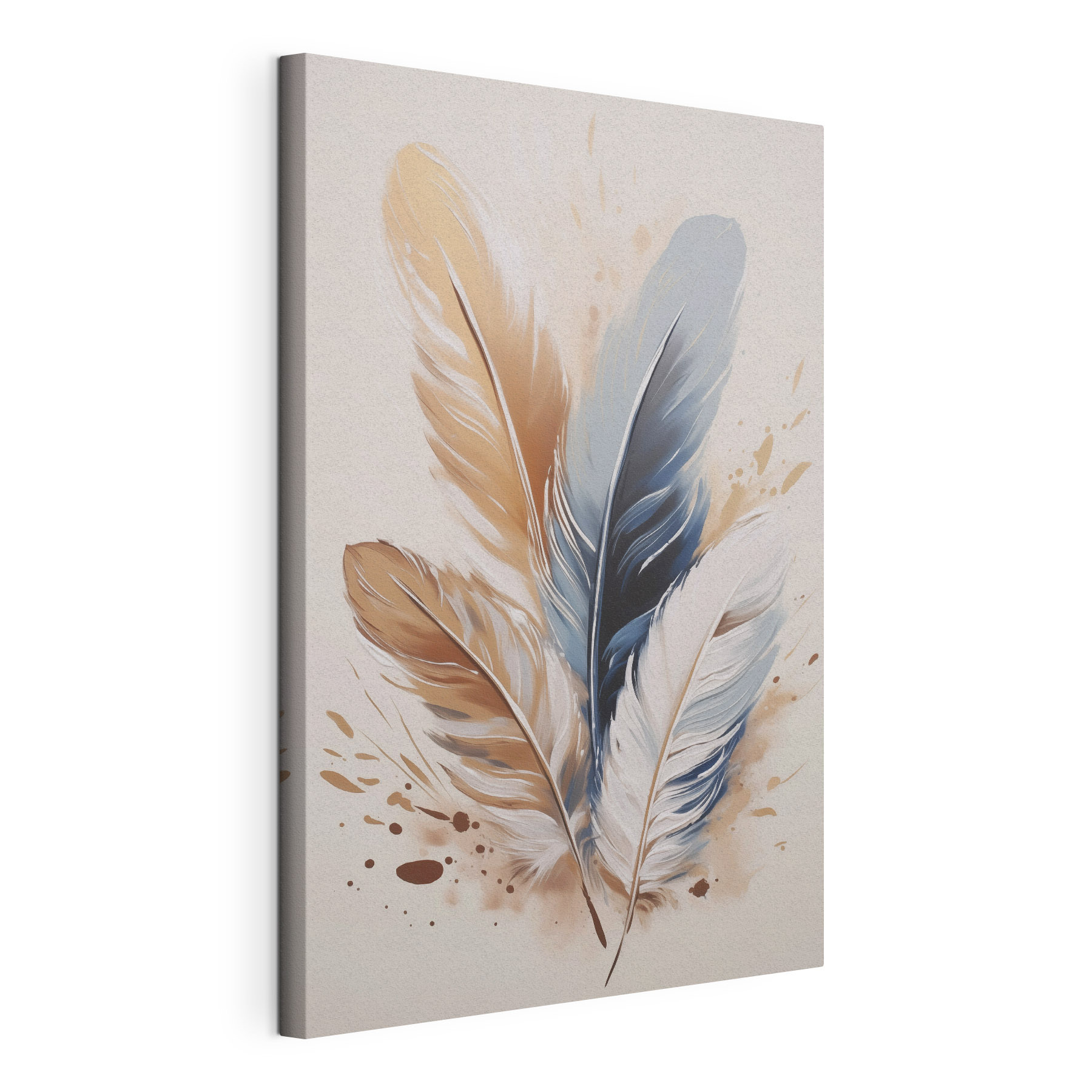 Group of feathers on a white surface