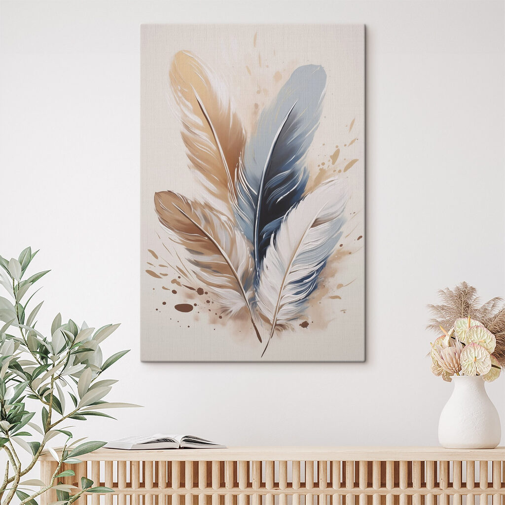 Group of feathers on a white surface