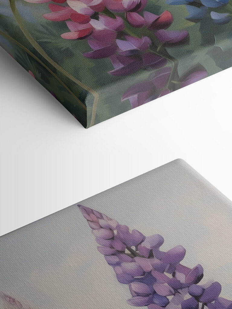 Painting of flowers on a wall Painting of flowers on a wall