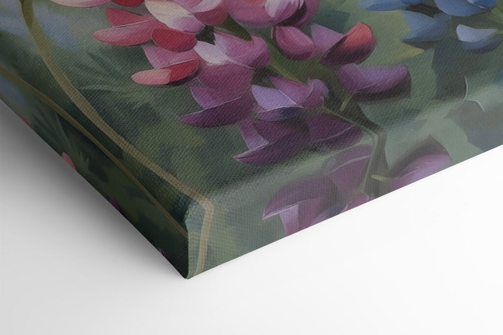 Painting of flowers on a wall Painting of flowers on a wall