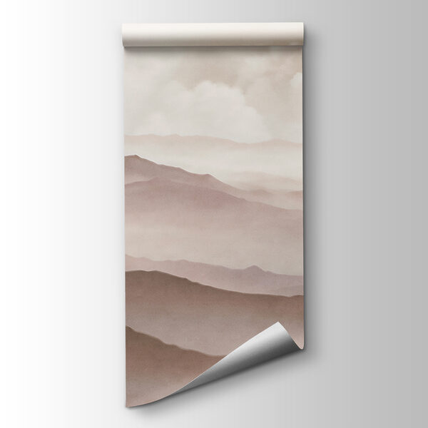 Foggy landscape of mountains