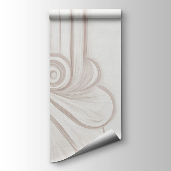White wall with ornate designs