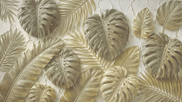 Group of leaves on a white surface Group of leaves on a white surface
