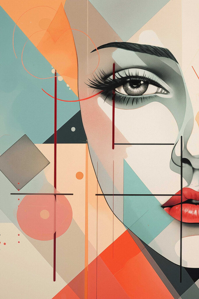 Painting of a woman's face