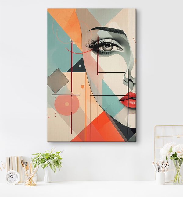 Painting of a woman's face