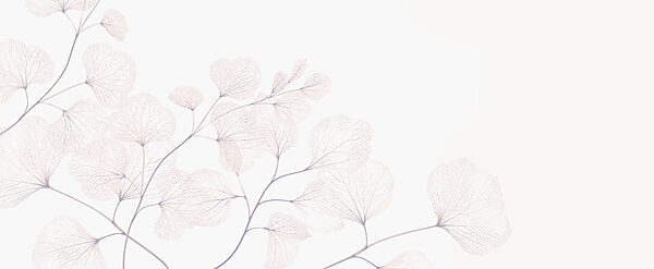 Delicate leaves on soft background