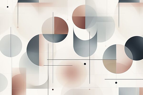 Geometric shapes in soft color palette Geometric shapes in soft color palette