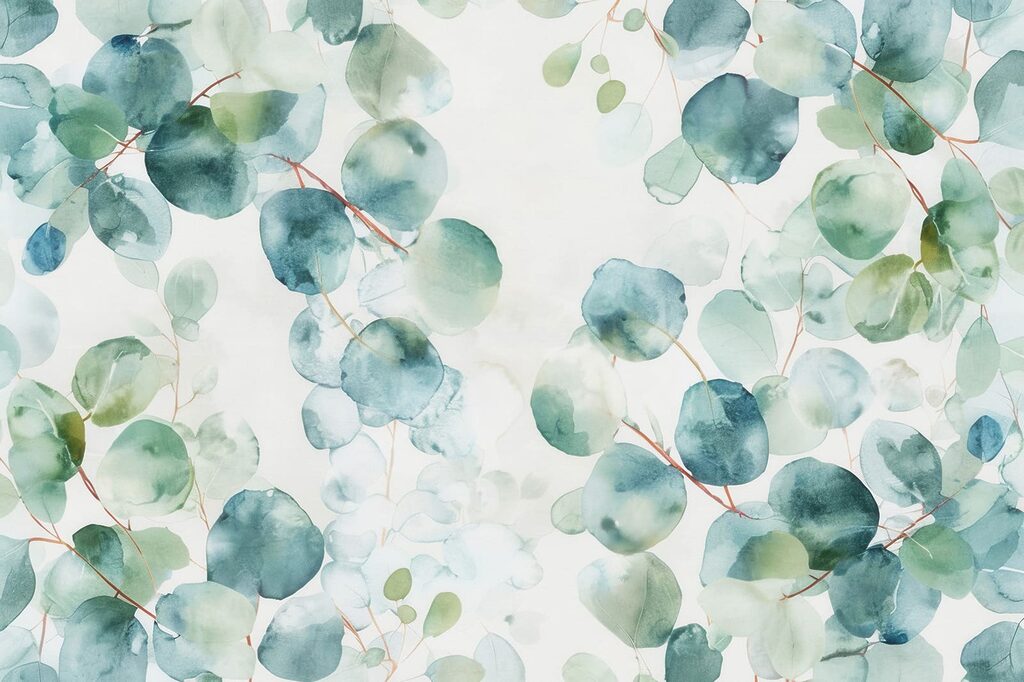 Delicate leaves in soft watercolor hues Delicate leaves in soft watercolor hues