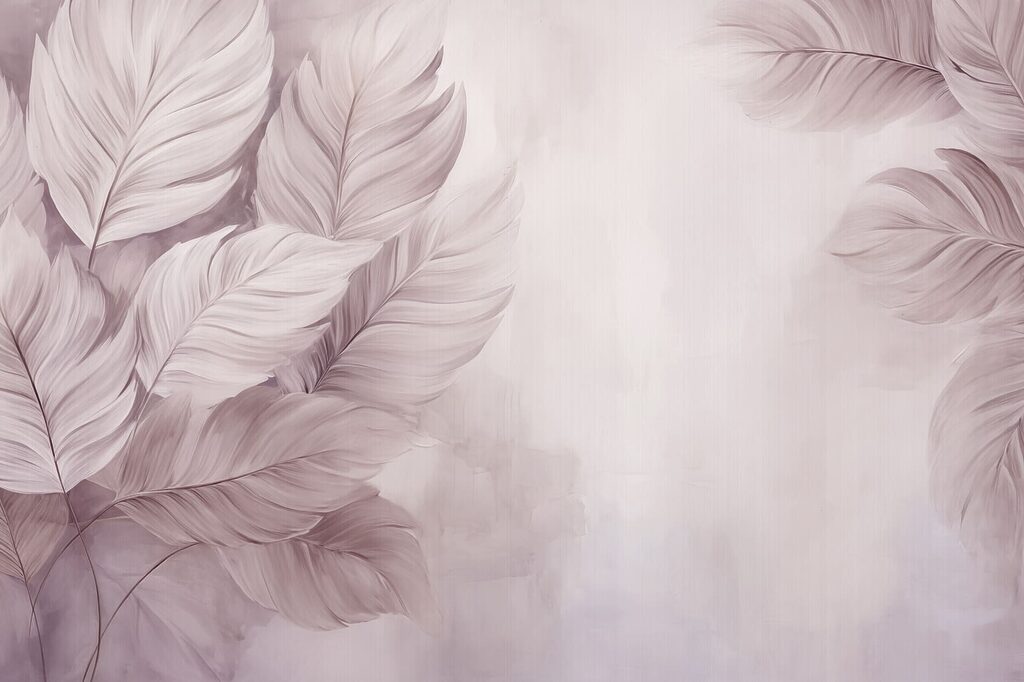 Gentle leaves in soft hues