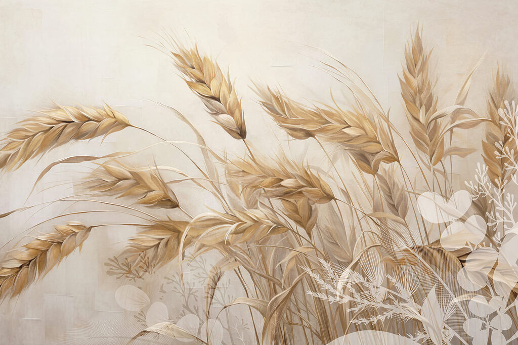 Painting of wheat plants