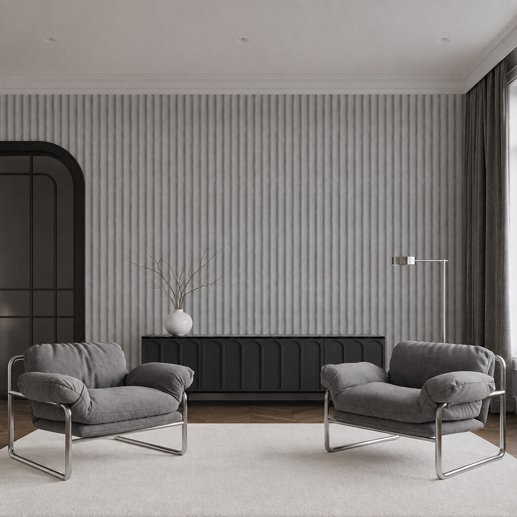 Minimalistisches Design mit vertikalen Linien Minimalistisches Design mit vertikalen Linien