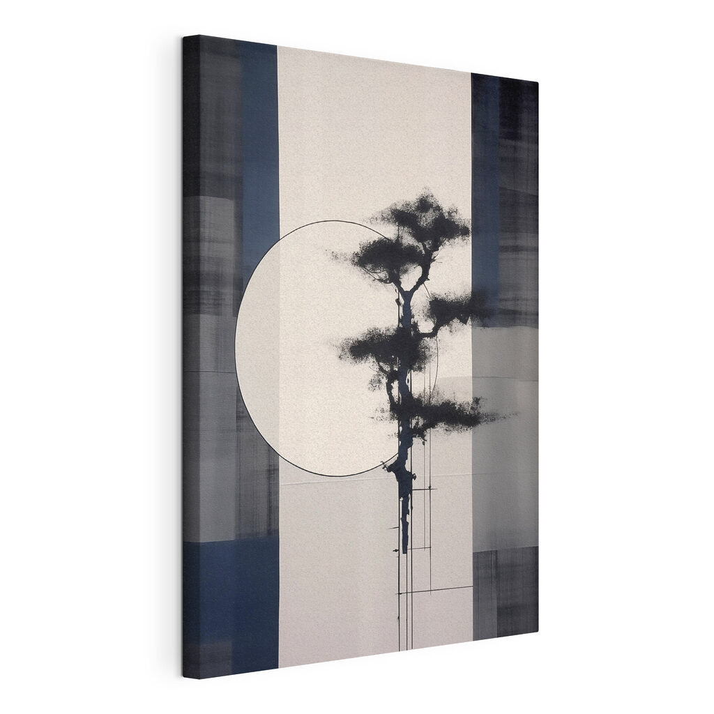 Tree with a circle and lines
