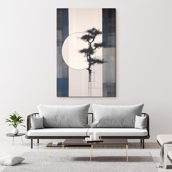 Tree with a circle and lines