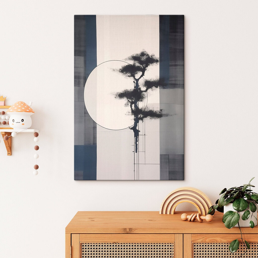 Tree with a circle and lines