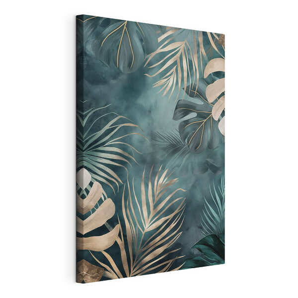 - Lush foliage against a dark backdrop - Lush foliage against a dark backdrop