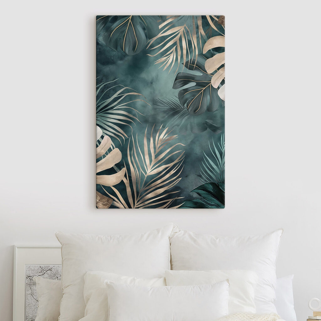 - Lush foliage against a dark backdrop - Lush foliage against a dark backdrop