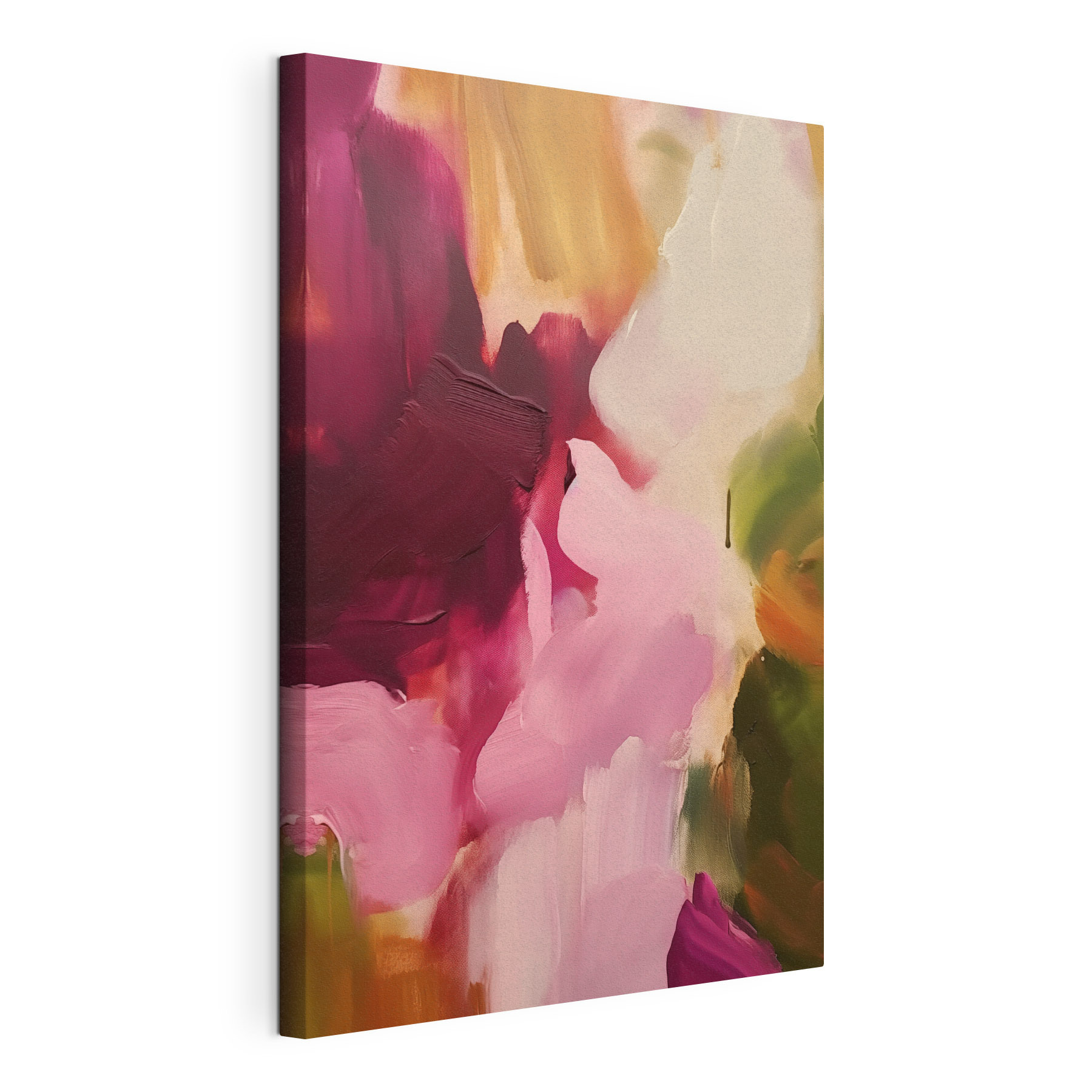 Painting of pink and green colors