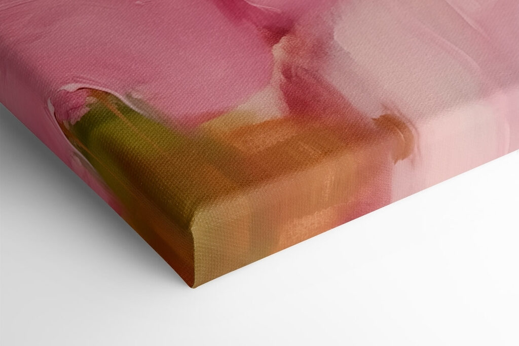 Painting of pink and green colors