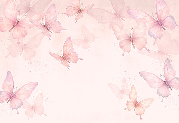 Group of butterflies flying