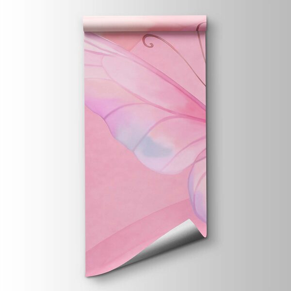 Pink background with butterflies Pink background with butterflies