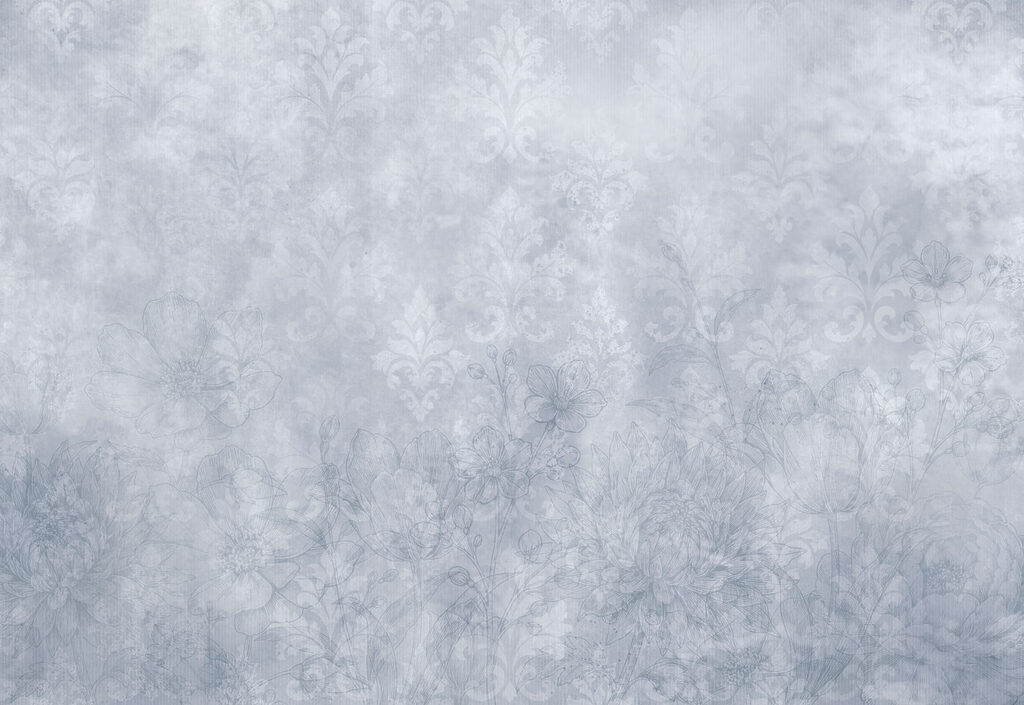White floral pattern on a white surface
