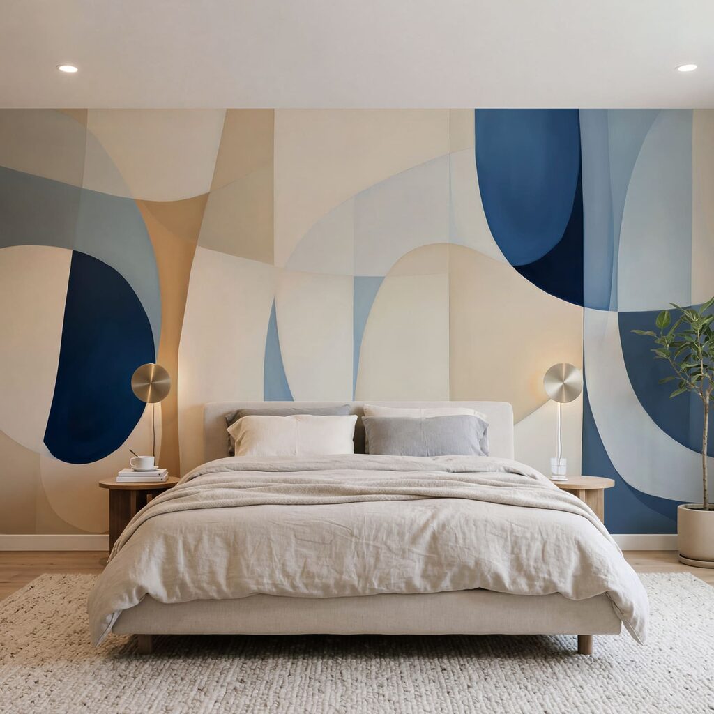 Kunstwerk in Blau und Weiß Kunstwerk in Blau und Weiß