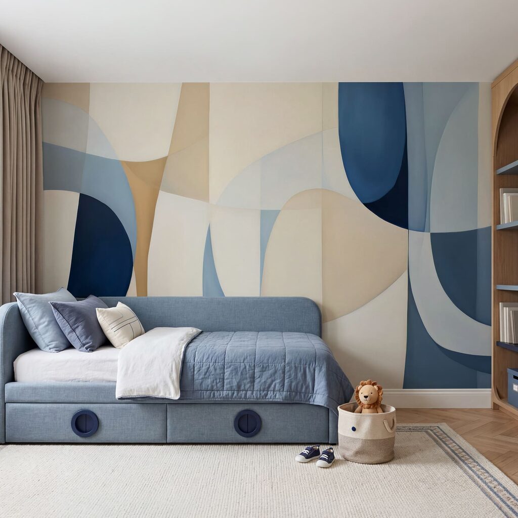 Kunstwerk in Blau und Weiß Kunstwerk in Blau und Weiß