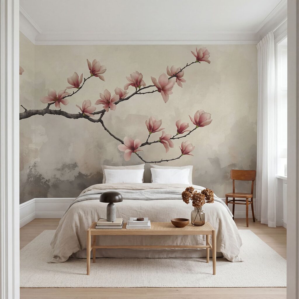 Zweig mit rosa Blüten Zweig mit rosa Blüten