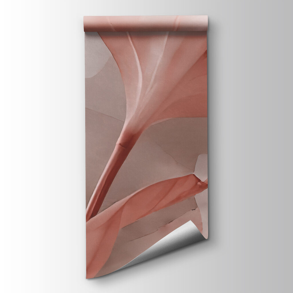 Gentle pink leaves in soft light