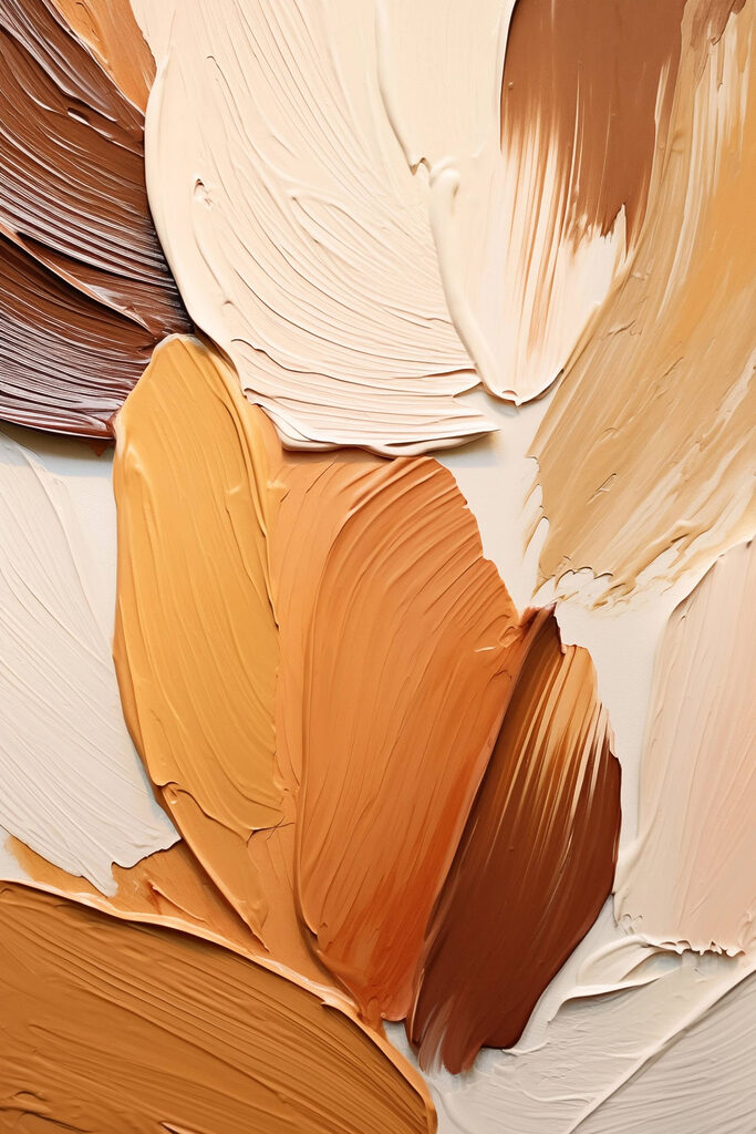 Creative mix of warm hues