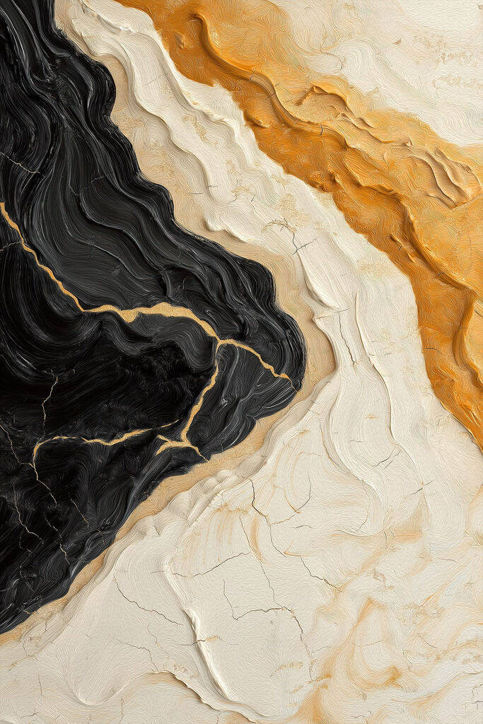 - Dynamic interplay of earthy tones - Dynamic interplay of earthy tones