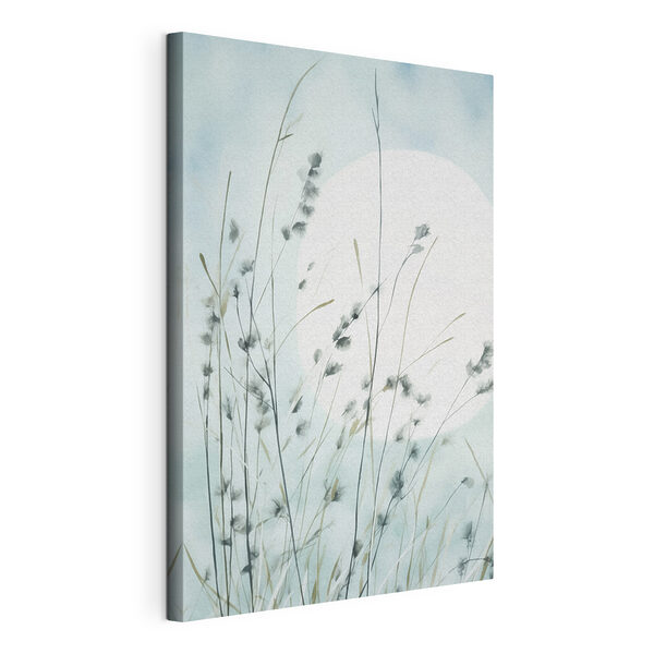 Gentle grass silhouette against the moon Gentle grass silhouette against the moon