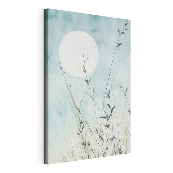 Sun behind plants