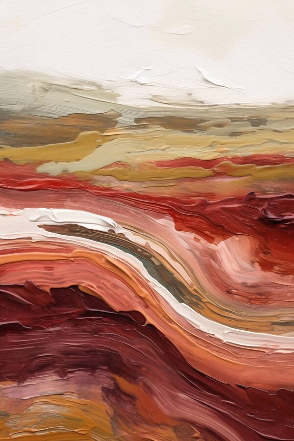 Fluid strokes in warm earth tones