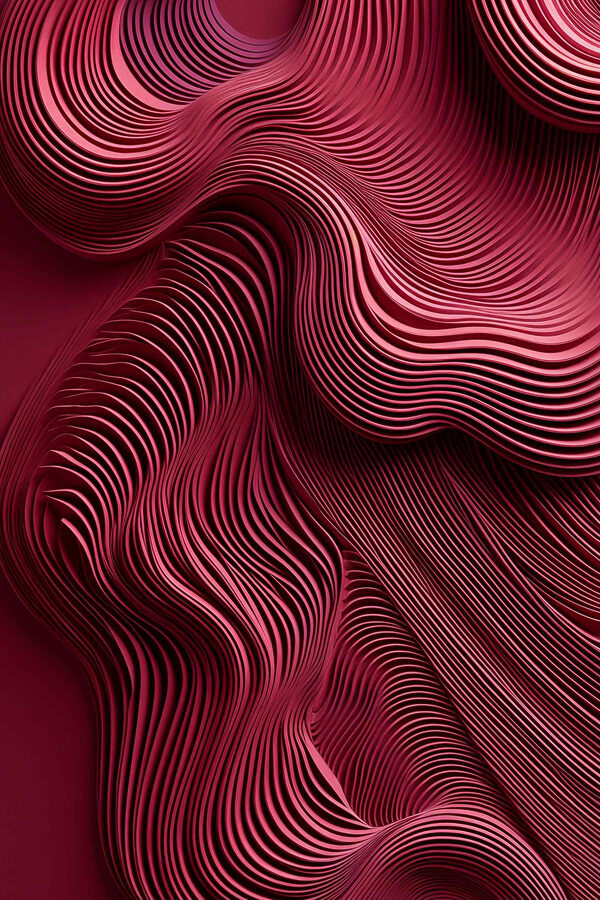 Red wavy lines on a surface Red wavy lines on a surface