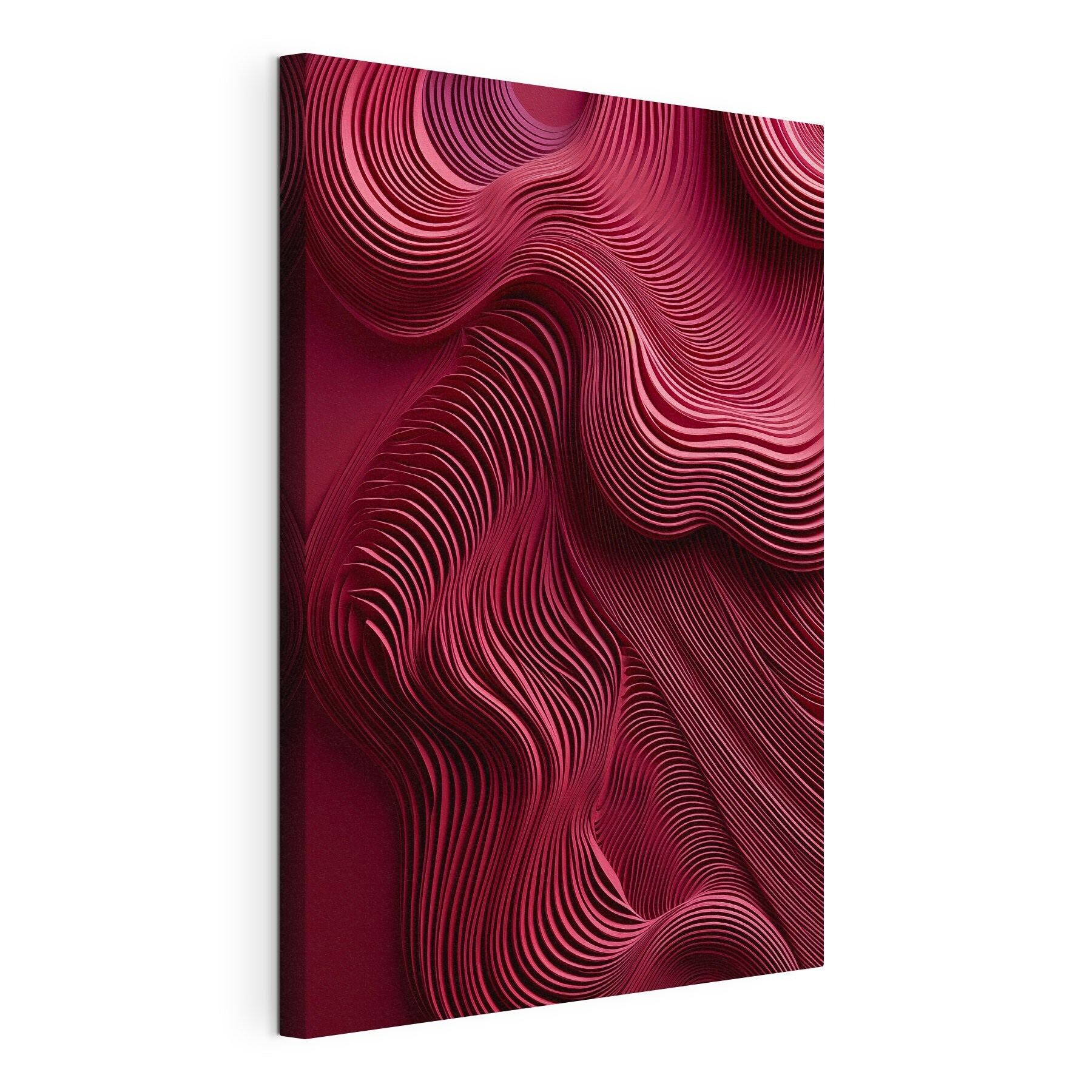 Red wavy lines on a surface Red wavy lines on a surface