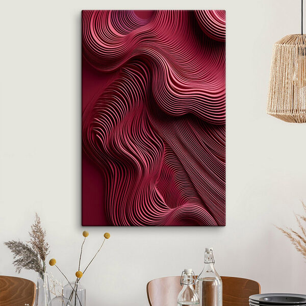 Red wavy lines on a surface Red wavy lines on a surface
