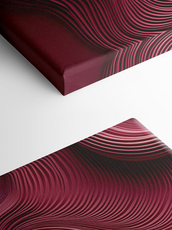 Red wavy lines on a surface Red wavy lines on a surface