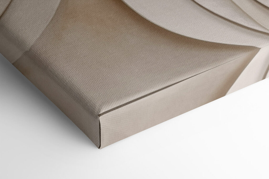 White and tan wall art