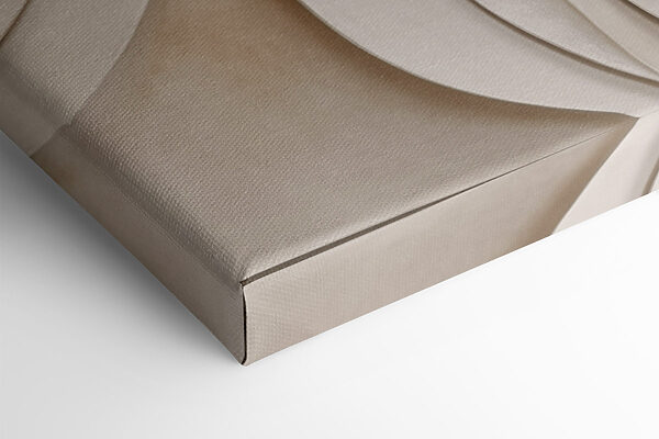 White and tan wall art