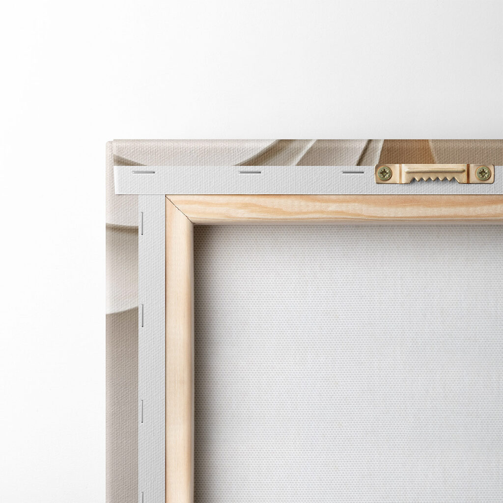 White and tan wall art