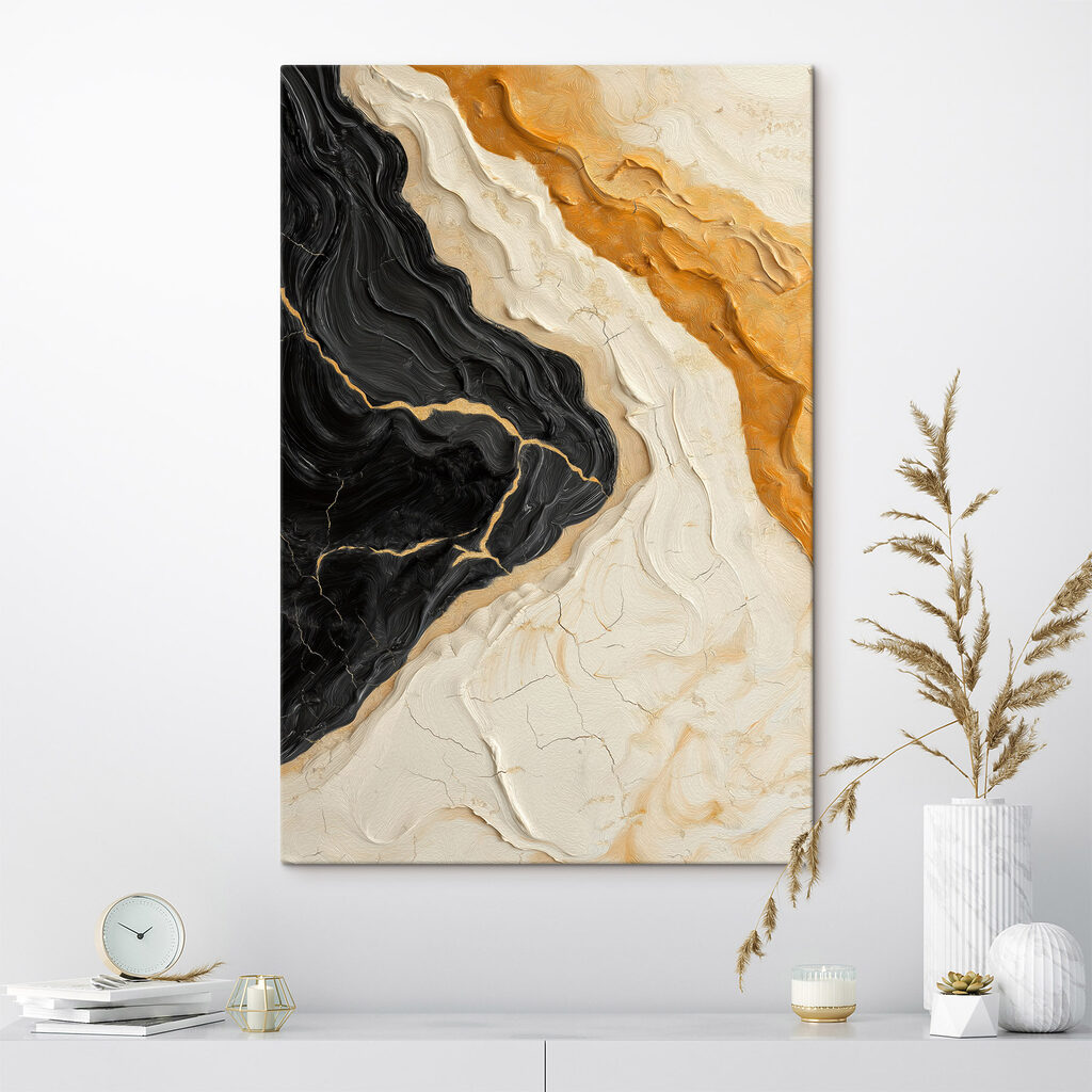 - Dynamic interplay of earthy tones - Dynamic interplay of earthy tones