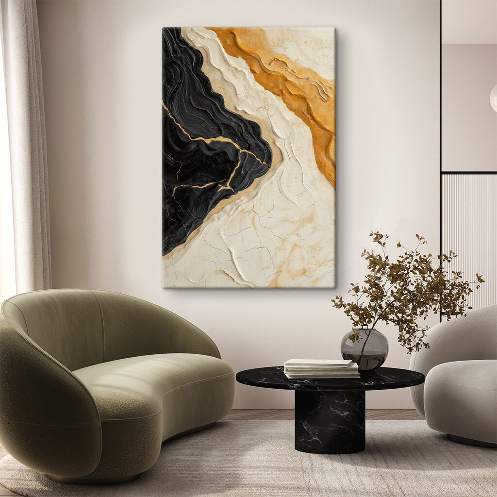 - Dynamic interplay of earthy tones - Dynamic interplay of earthy tones