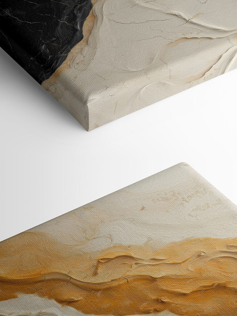 - Dynamic interplay of earthy tones - Dynamic interplay of earthy tones