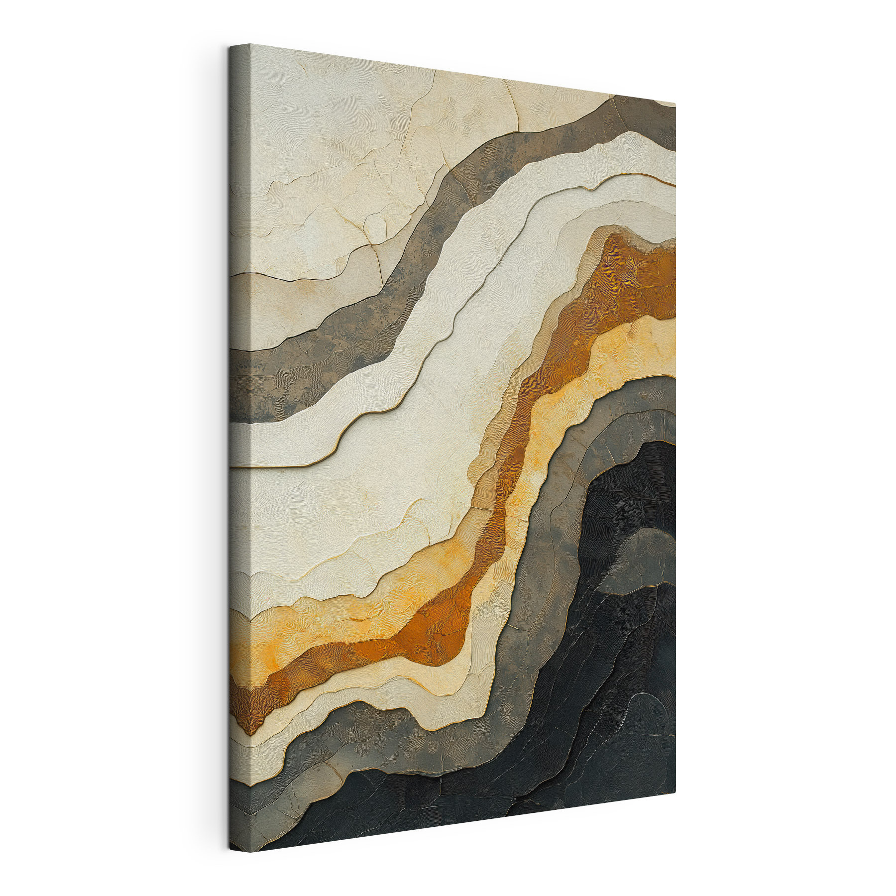 - Waves of muted natural tones - Waves of muted natural tones