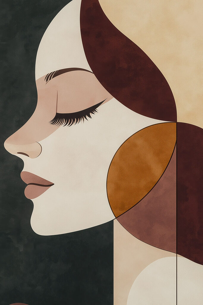 Serene profile in warm tones