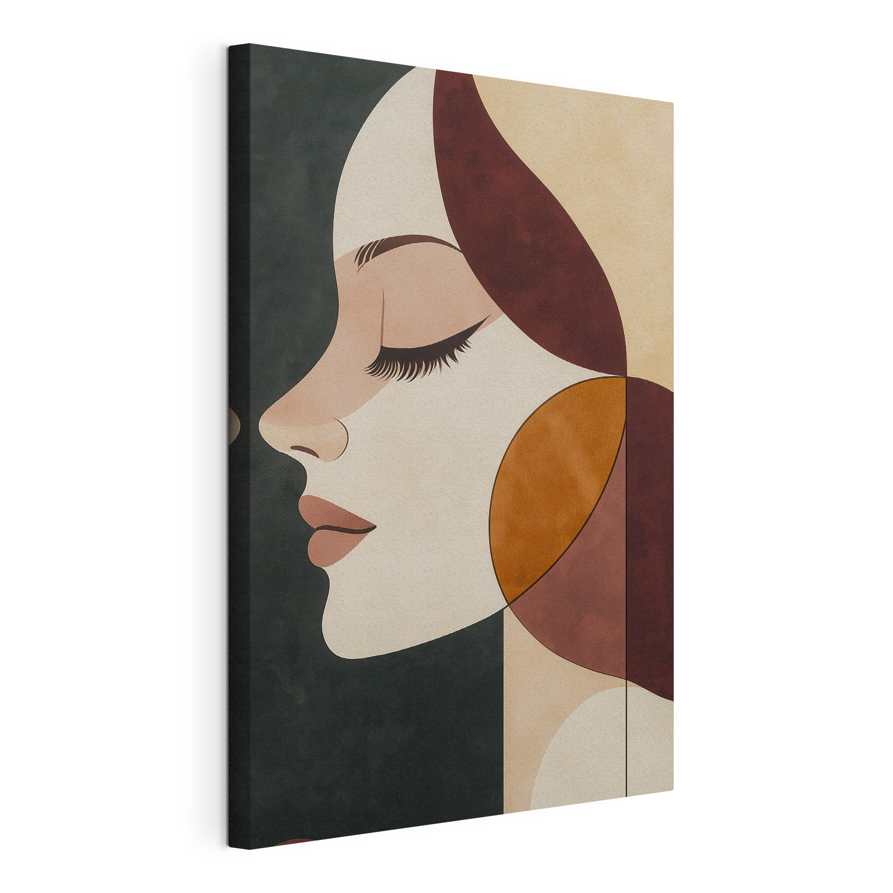 Serene profile in warm tones