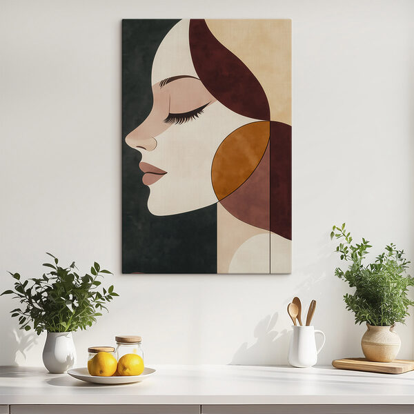 Serene profile in warm tones