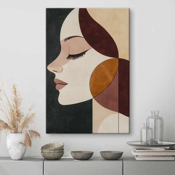 Serene profile in warm tones